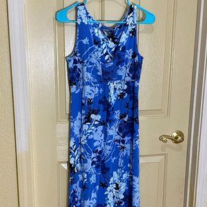 St John's Bay Small Blue Floral Maxi Dress